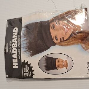 Crazy hair headband black